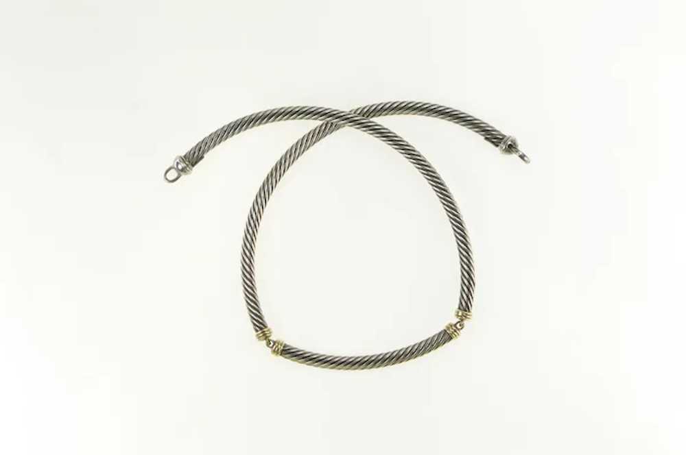 Sterling Silver 18k Gold David Yurman Cable Metro… - image 2