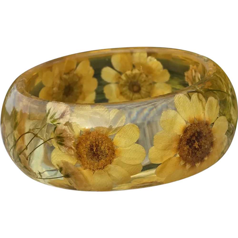 Warm Yellow Natural Daisy Bangle 59mm - image 1