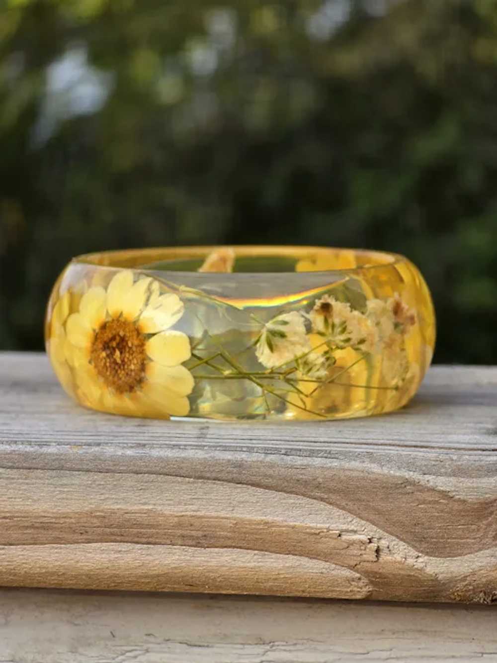 Warm Yellow Natural Daisy Bangle 59mm - image 3