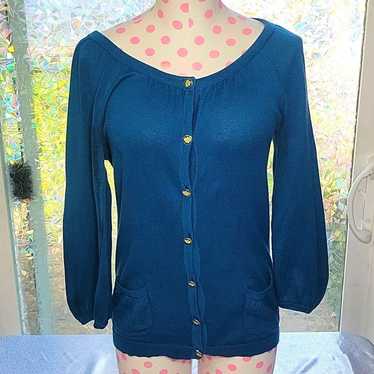 Y2k Vintage Juicy Couture Blue Cotton Button Up C… - image 1