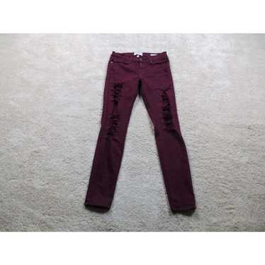 Frame FRAME Jeans Womens 28 Red Maroon Le Skinny … - image 1