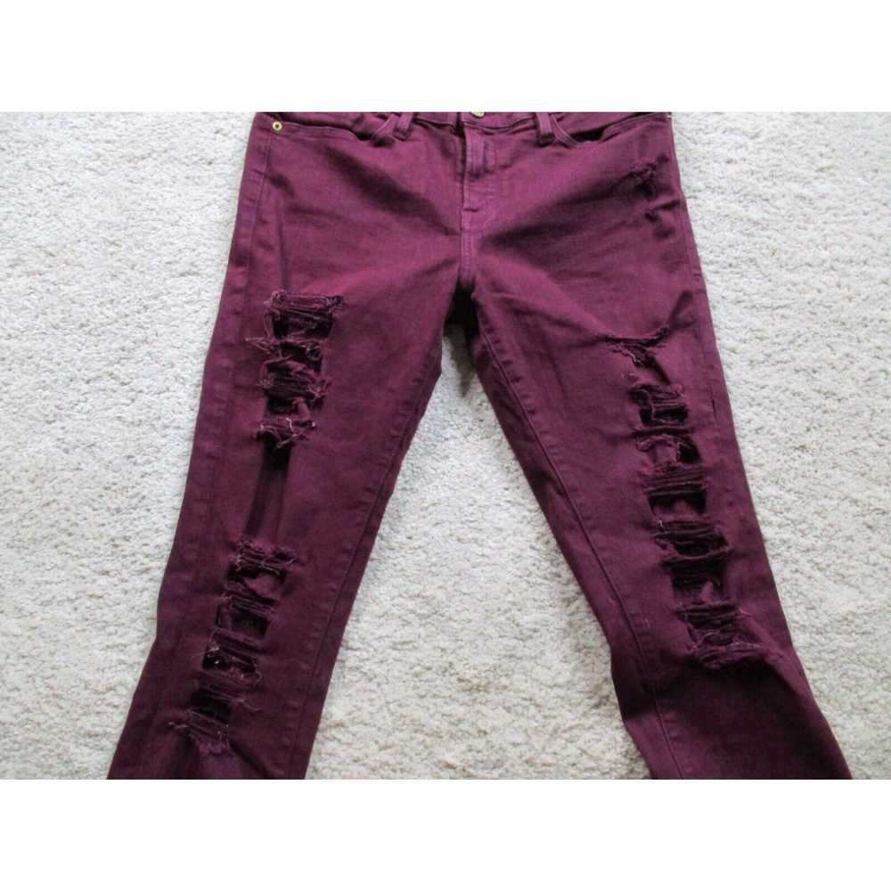 Frame FRAME Jeans Womens 28 Red Maroon Le Skinny … - image 2