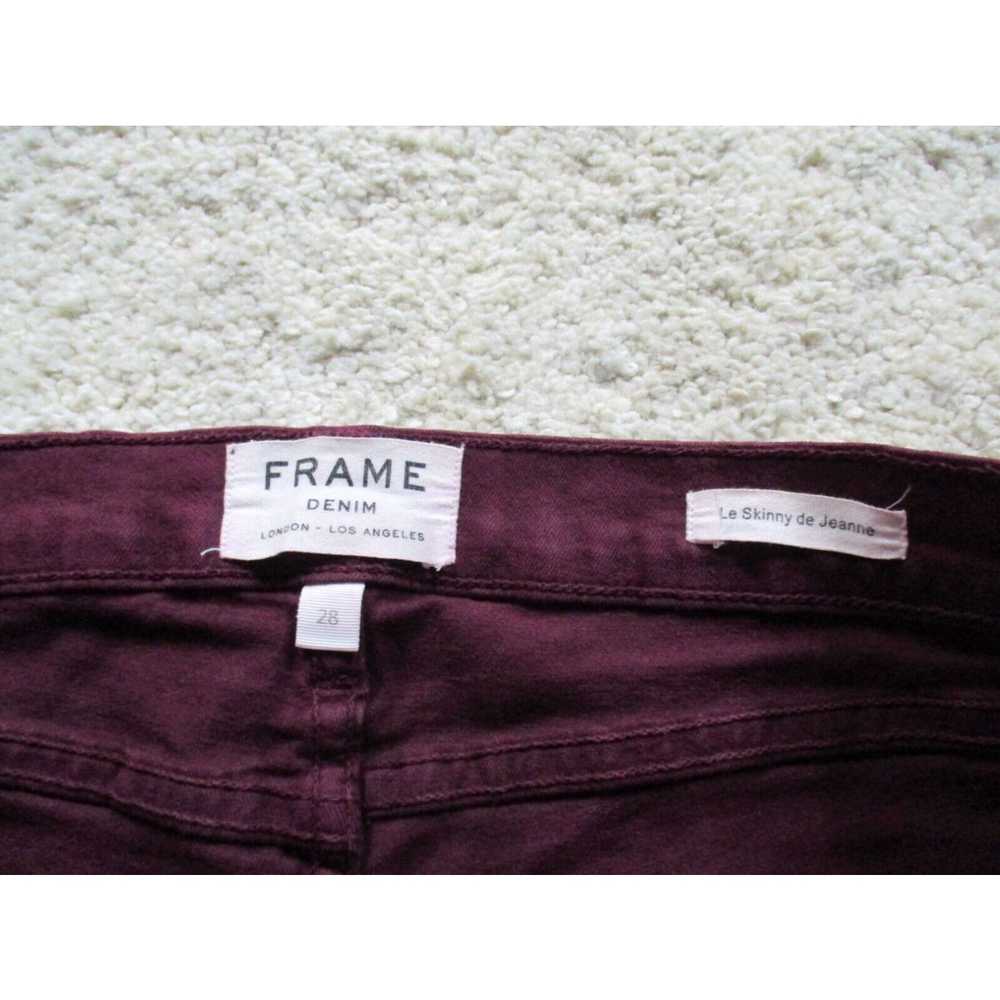 Frame FRAME Jeans Womens 28 Red Maroon Le Skinny … - image 3