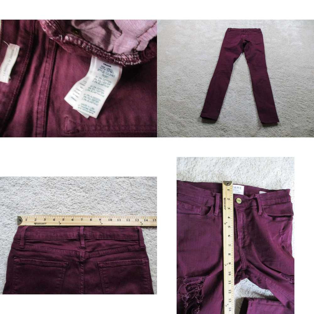 Frame FRAME Jeans Womens 28 Red Maroon Le Skinny … - image 4