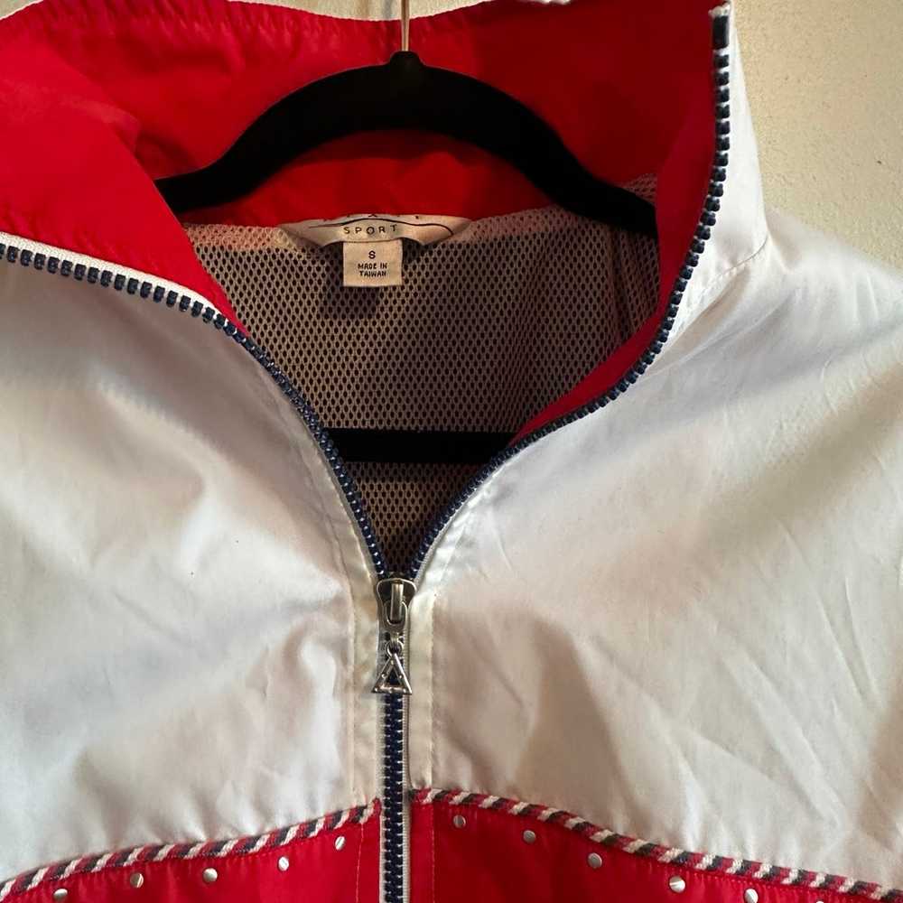 Vintage 80s red white blue windbreaker jacket | s… - image 6