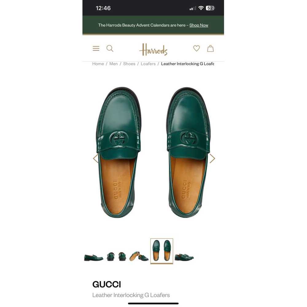 Gucci Brixton leather flats - image 2