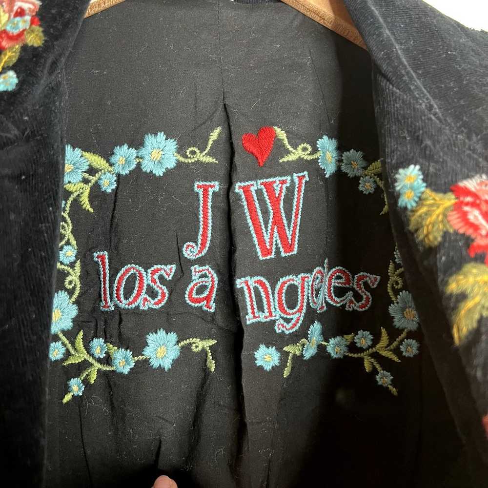 Johnny Was Black Embroidered Blazer - image 4