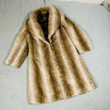 VINTAGE RETRO BEAUTIFUL FAUX FUR/FAUX MINK LONG C… - image 1