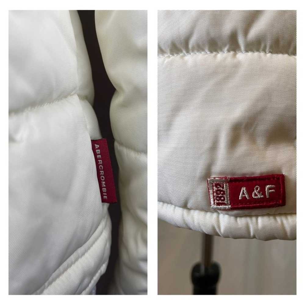 Vintage Y2K Women Abercrombie & Fitch Ivory Puffe… - image 6