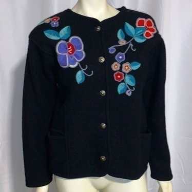 VGT wool floral embroidered jacket. Size medium