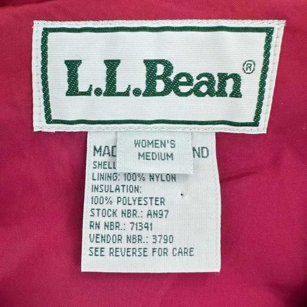 Vintage L.L. Bean Jacket Womens Medium Red Cloud … - image 6