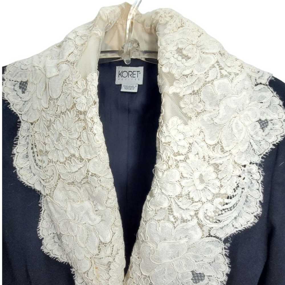 Rare Vintage Koret French Lace Applied Collar One… - image 5