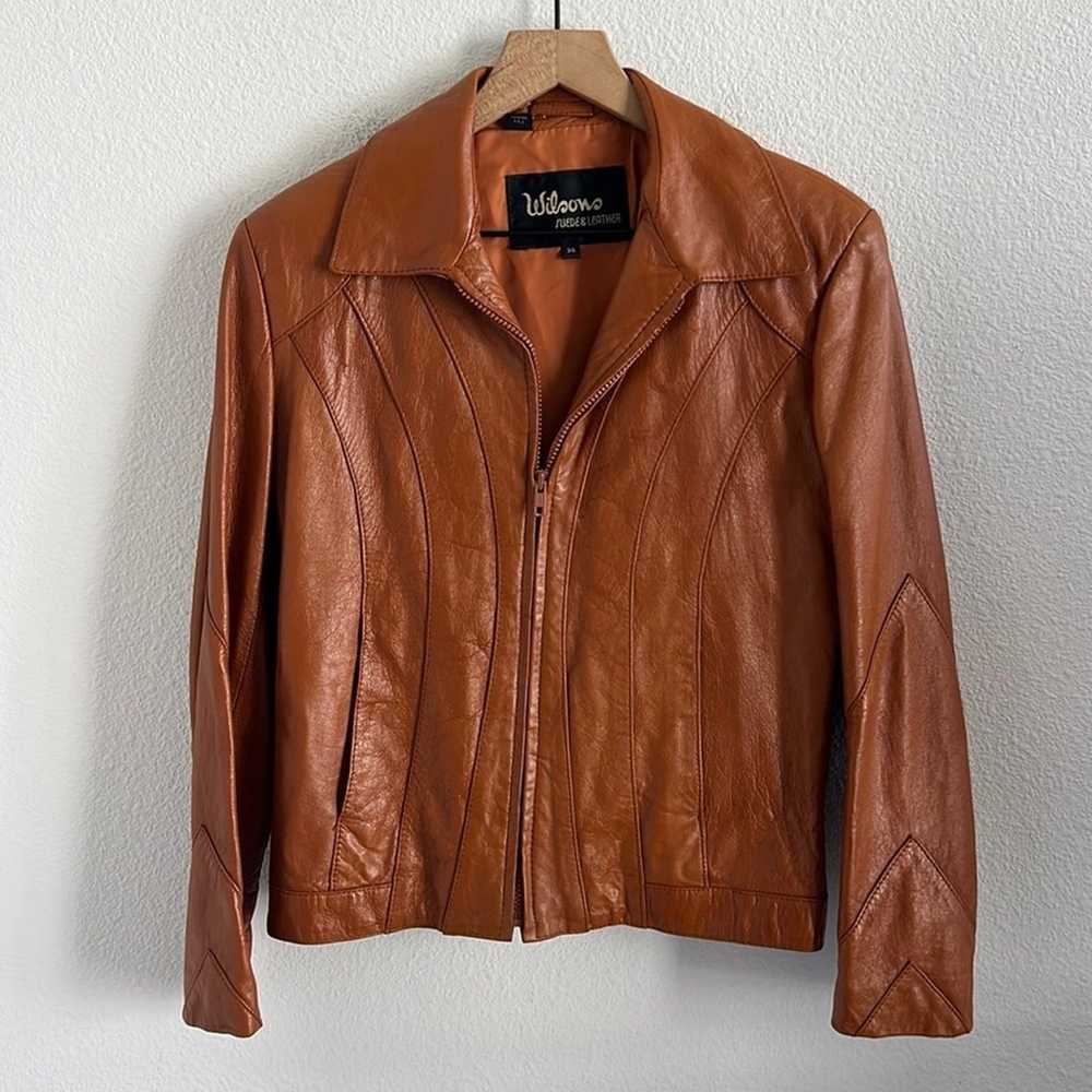 Vintage Wilson Suede & Leather Leather Front Zip … - image 1