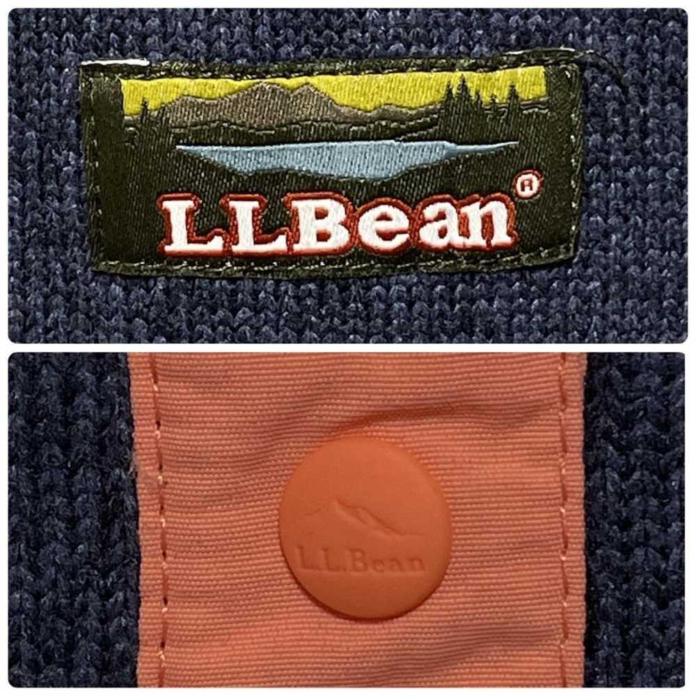 LL Bean snap half button embossed tag patchwork h… - image 5