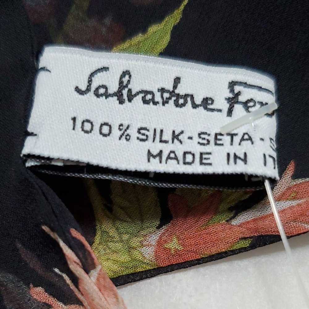 Salvatore Ferragamo Unused Silk Mini Long Scarf S… - image 5