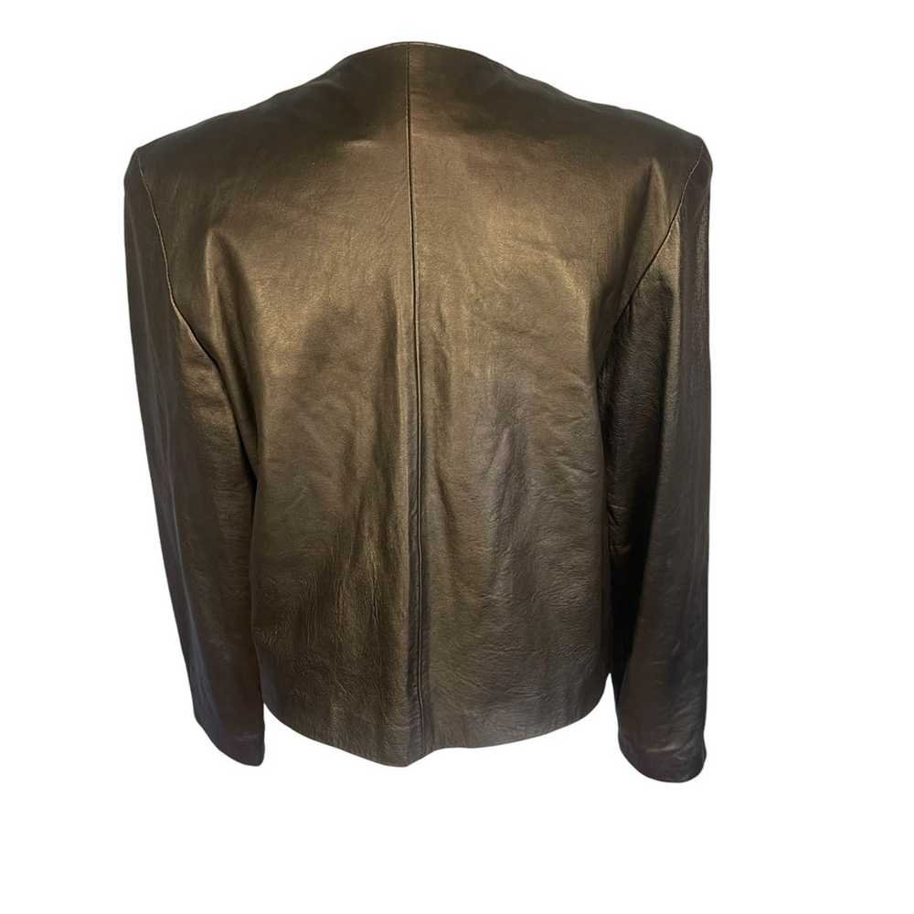 Cedars Vintage Black Genuine Leather Button Jacke… - image 5