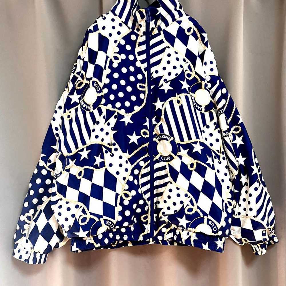 Vintage crazy patterned nylon jacket in a pretty … - image 3