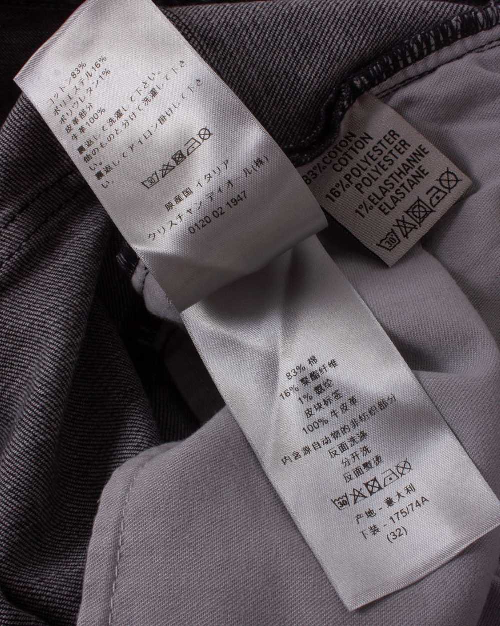 Dior DIOR HOMME WASHED DARK GRAY COTTON BLEND JEA… - image 9