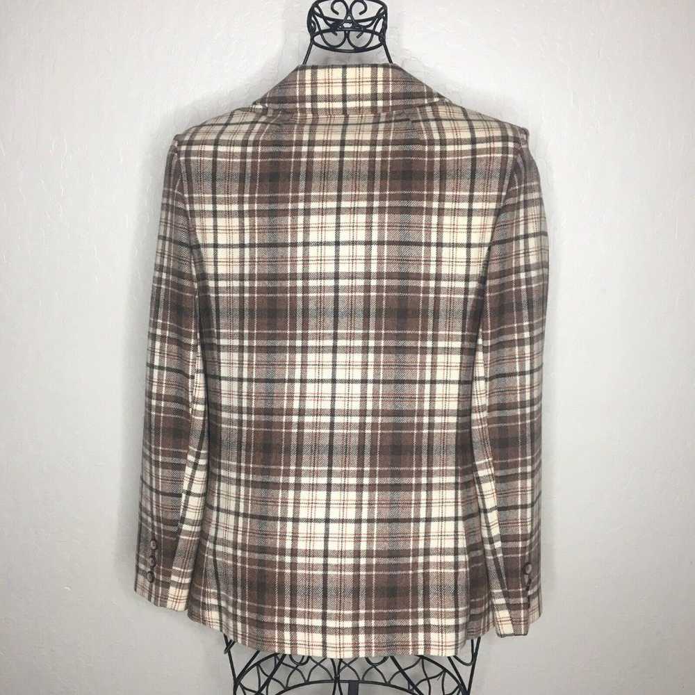 Vintage Pendleton Tartan Plaid Wool Blazer Jacket… - image 2