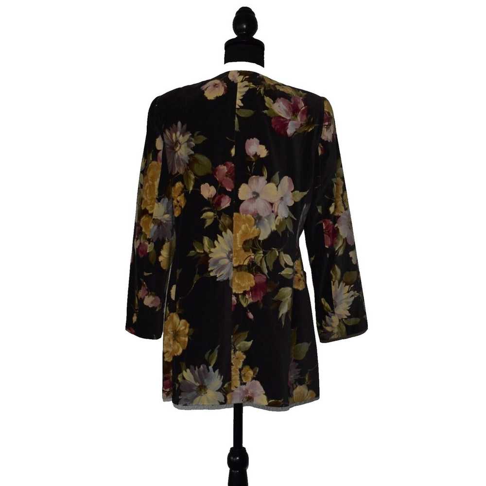 A8 Auth EMANUEL UNGARO Brown Floral Printed Cotto… - image 3