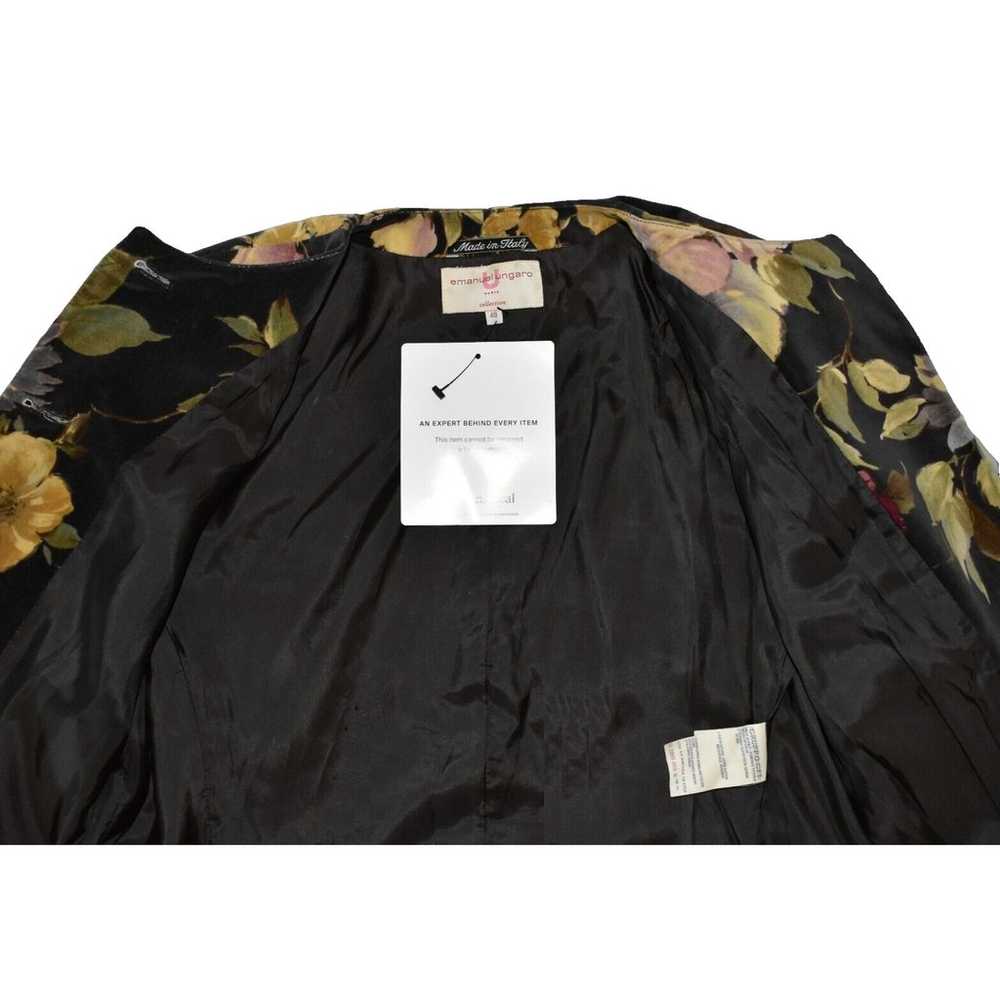 A8 Auth EMANUEL UNGARO Brown Floral Printed Cotto… - image 4