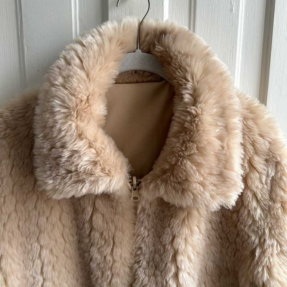 Vintage White Stag Reversible Faux Fur Coat Mob W… - image 2