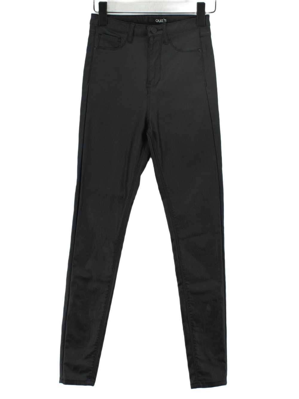 Quiz Women's Suit Trousers Uk 6 Black Viscose wit… - image 1