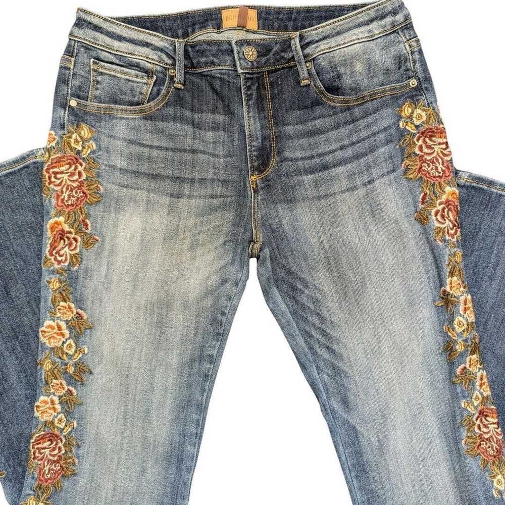 Driftwood Kelly Floral Embroidered Bootcut Jeans … - image 1