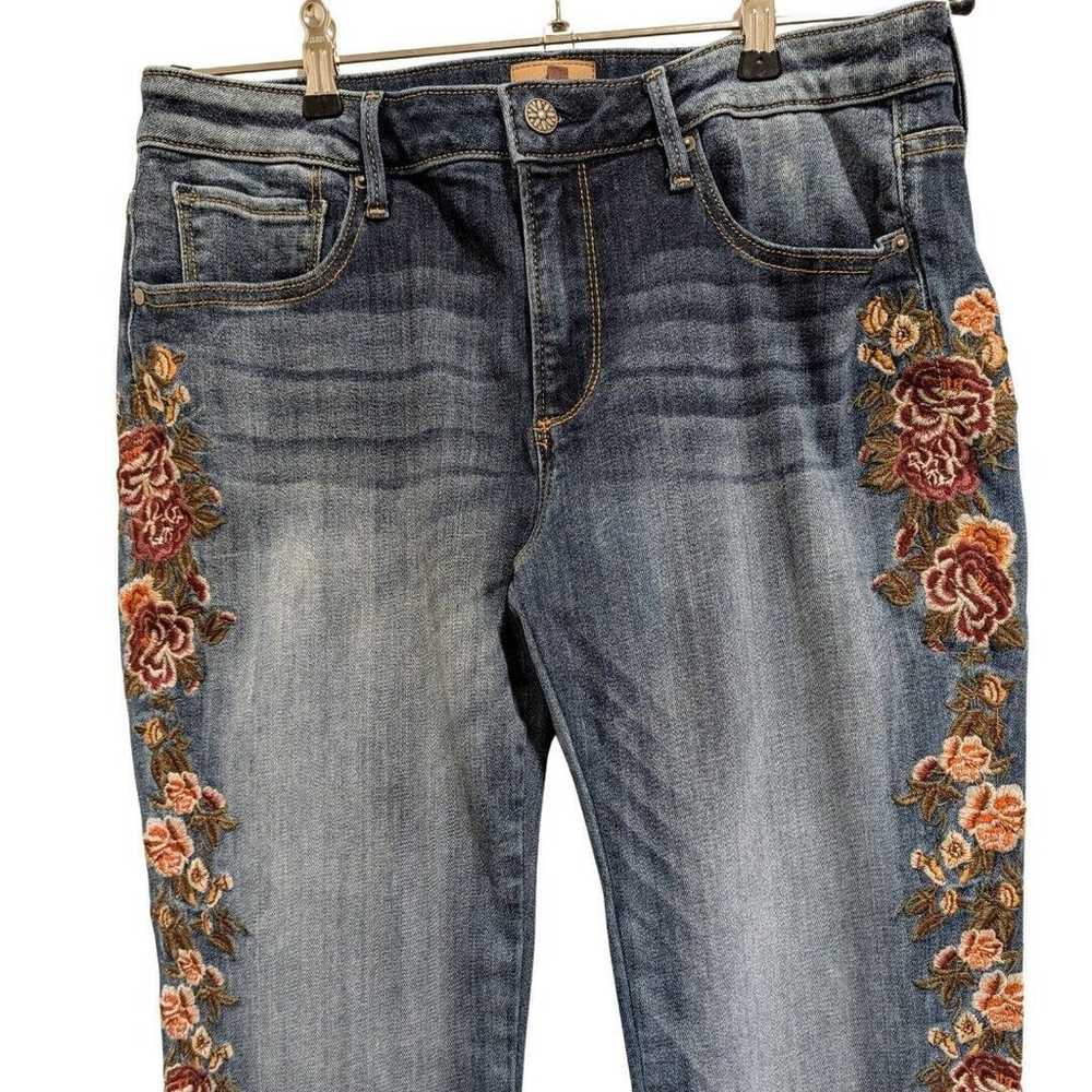 Driftwood Kelly Floral Embroidered Bootcut Jeans … - image 3