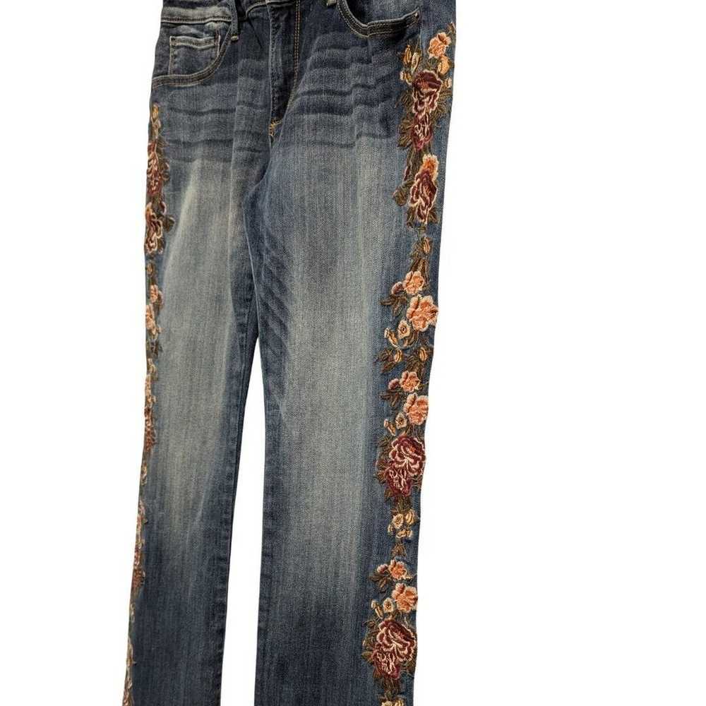 Driftwood Kelly Floral Embroidered Bootcut Jeans … - image 5