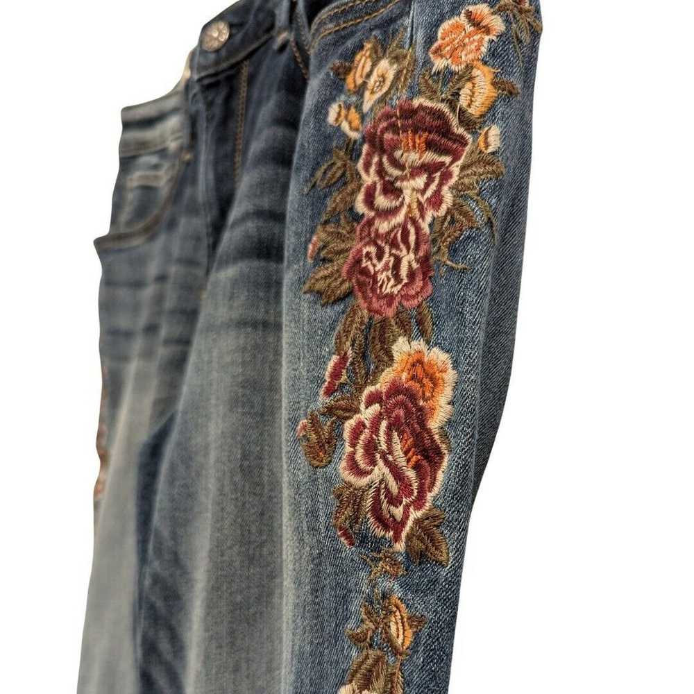 Driftwood Kelly Floral Embroidered Bootcut Jeans … - image 7