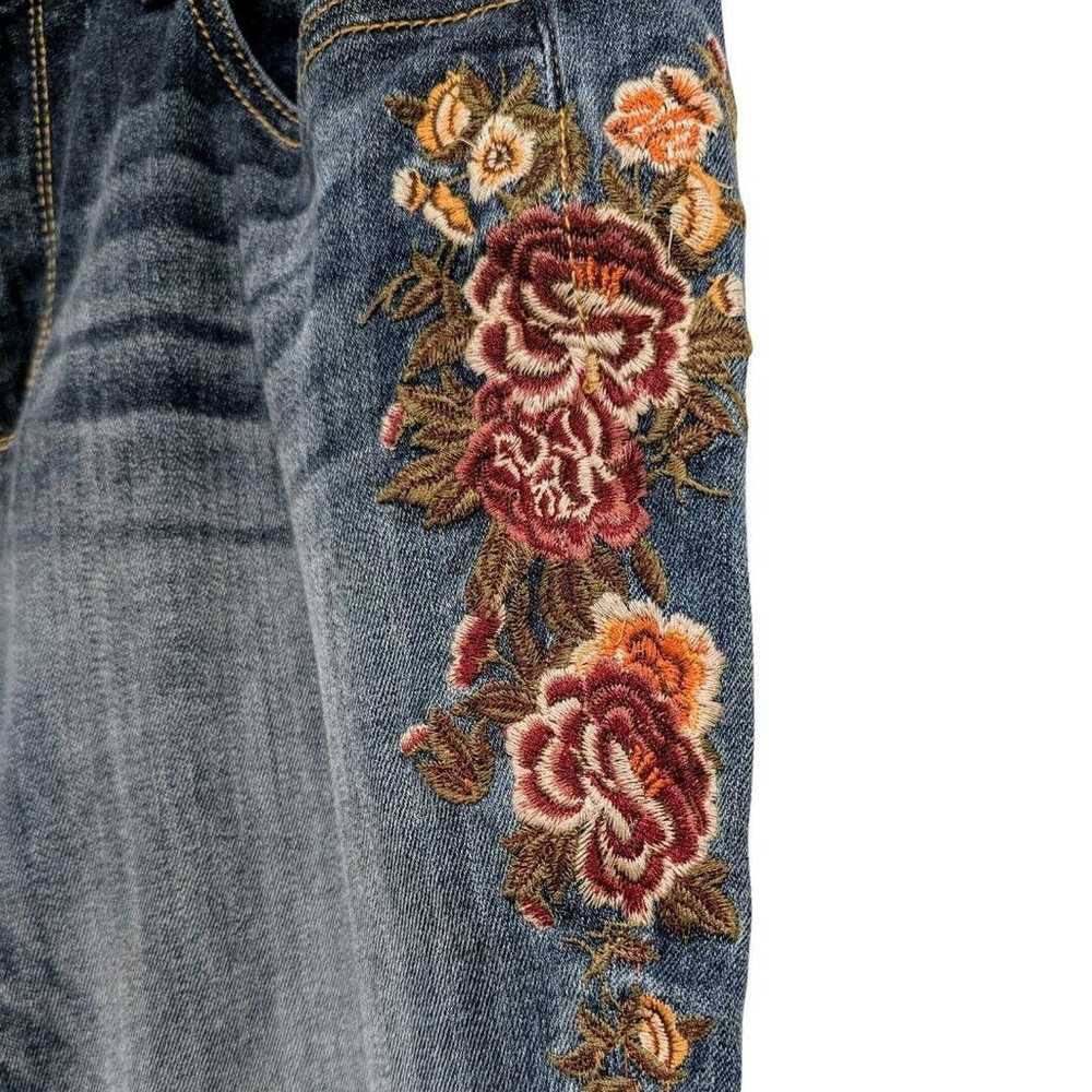 Driftwood Kelly Floral Embroidered Bootcut Jeans … - image 8