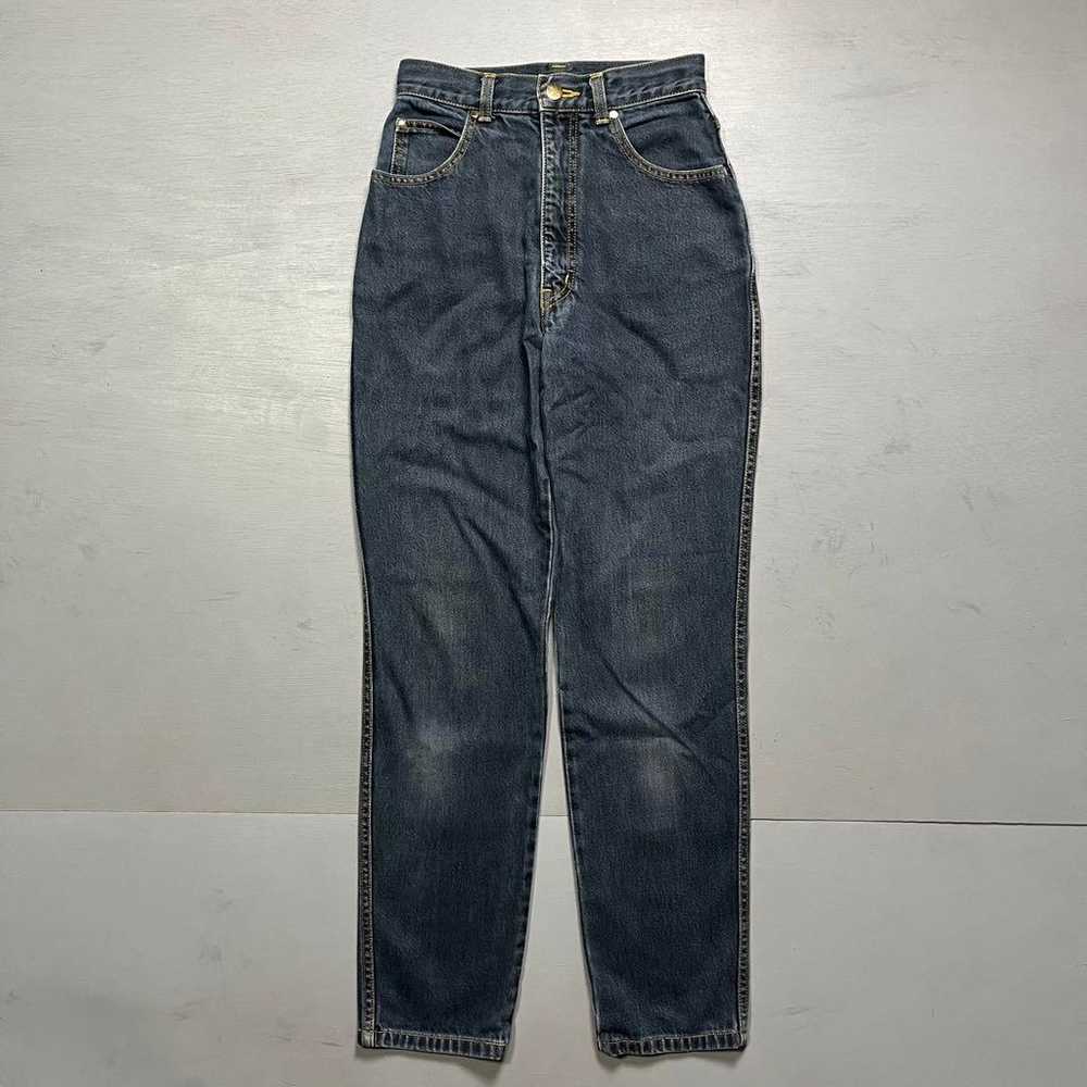 YVES SAINT LAURENT Denim Jeans Embroidery Y2K Siz… - image 3