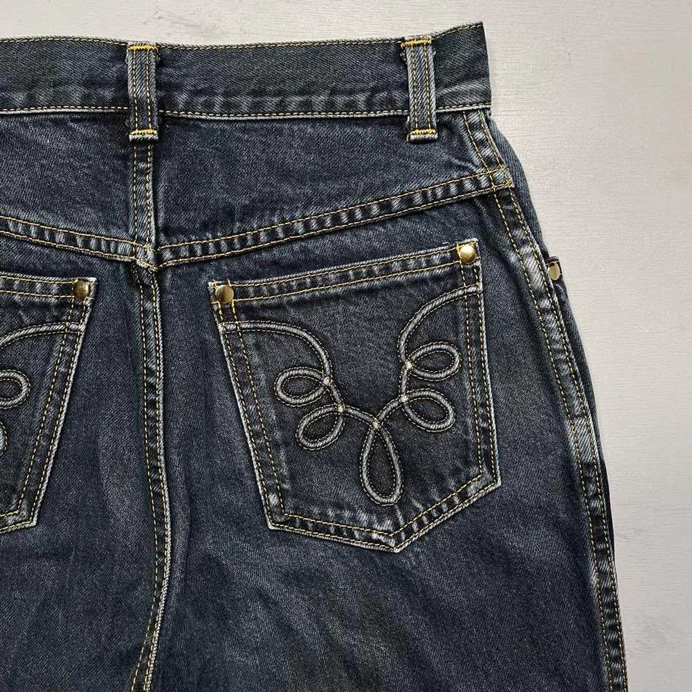 YVES SAINT LAURENT Denim Jeans Embroidery Y2K Siz… - image 7