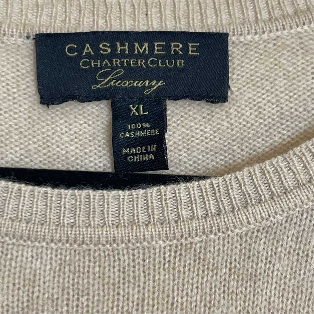 Other Charter Club Luxury Cashmere Sweater Beige … - image 3