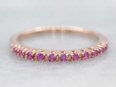 Rose Gold Pink Sapphire Band - image 1