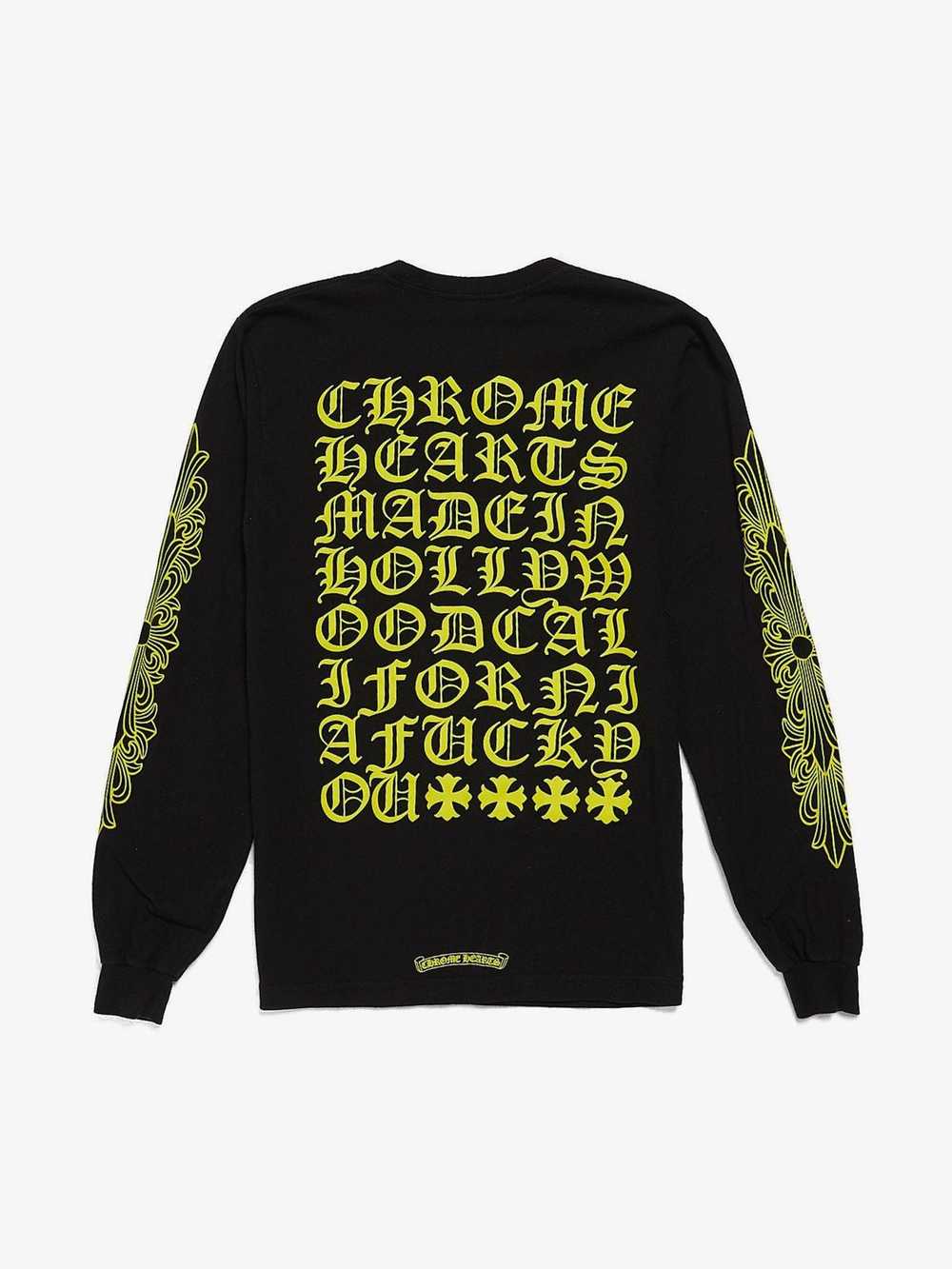 Chrome Hearts Black Yellow Classic Logo Longsleeve - image 2