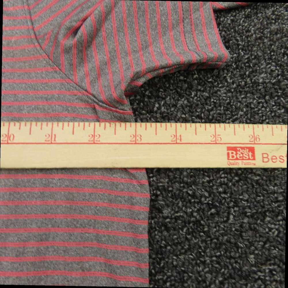 Champion Breathable Gray and Red Striped Short Sl… - image 3