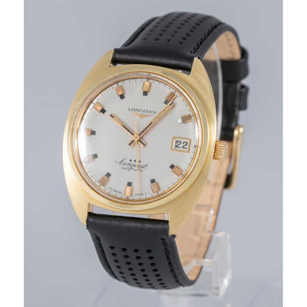 Longines Conquest yellow gold watch - image 2