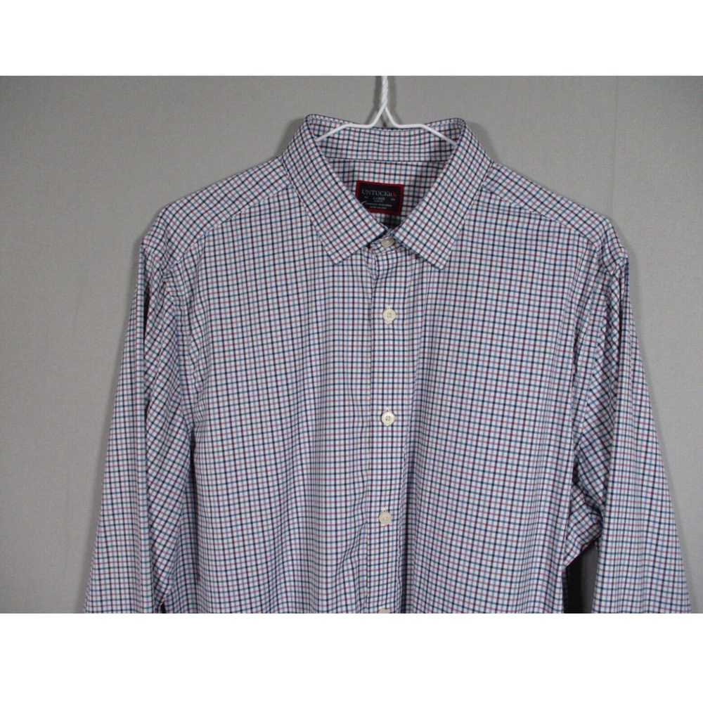 UNTUCKit UNTUCKit Shirt Mens Large White Blue Pin… - image 2