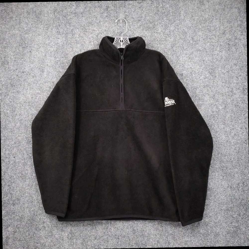 Vintage Authentic Black Quarter Sleeve Fleece Lon… - image 1