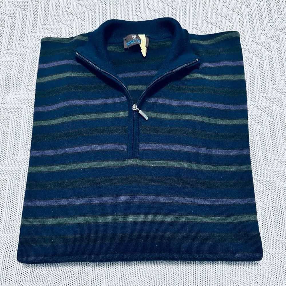 Toscano Toscano striped quarter zip pullover - image 1