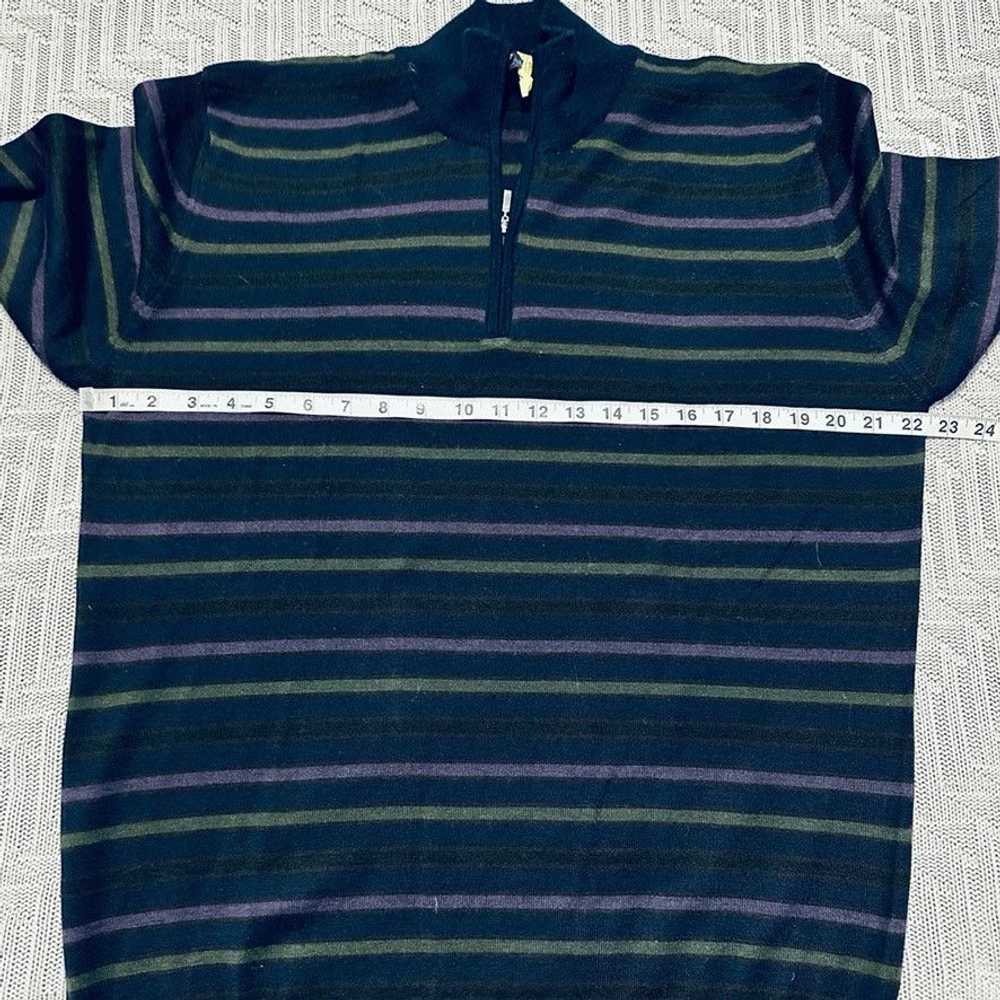 Toscano Toscano striped quarter zip pullover - image 5