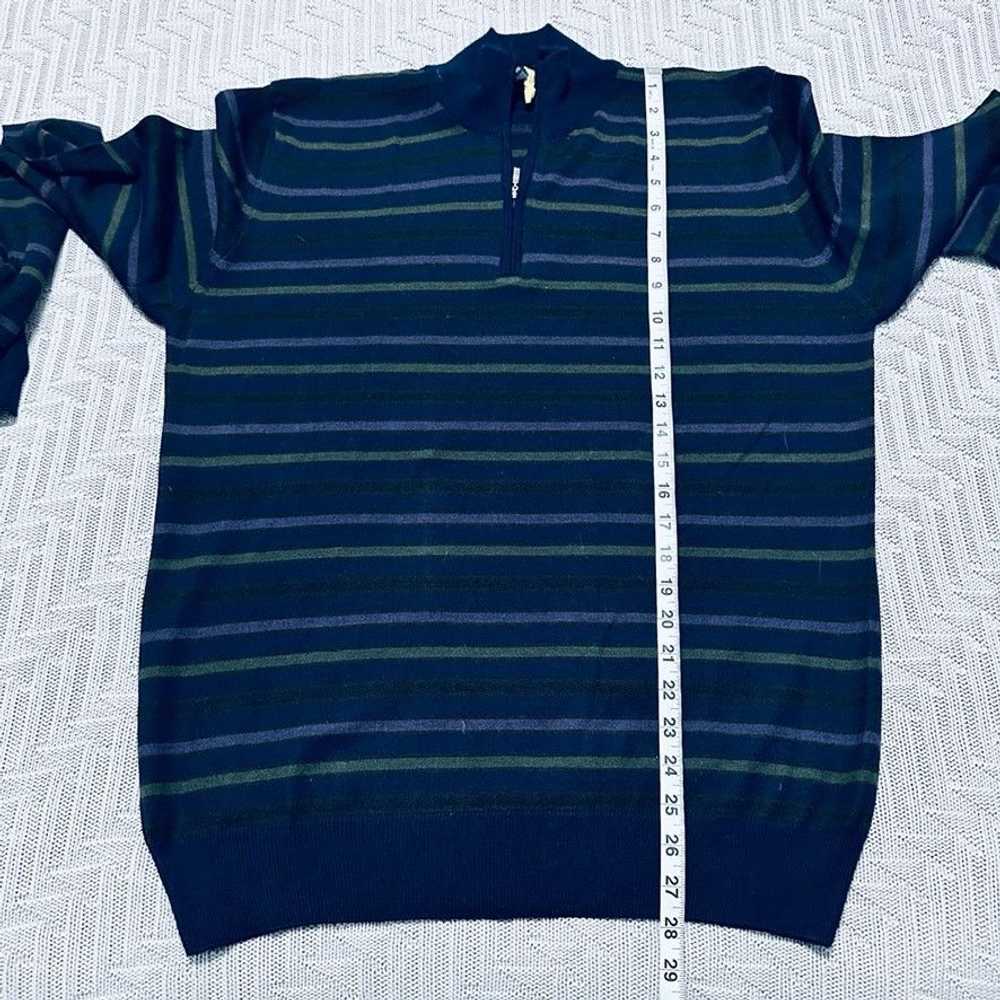 Toscano Toscano striped quarter zip pullover - image 6