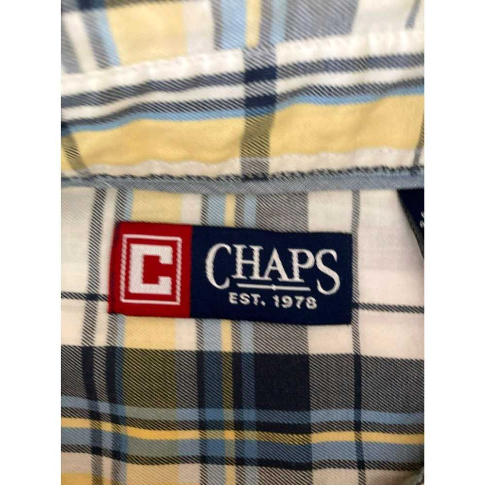 Chaps Chaps Men's Small Button-Down Shirt Yellow … - image 4