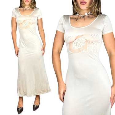 90s French Designer Sexy Cutout Dress (XS) - image 1