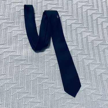 Vintage navy silk monogram A tie