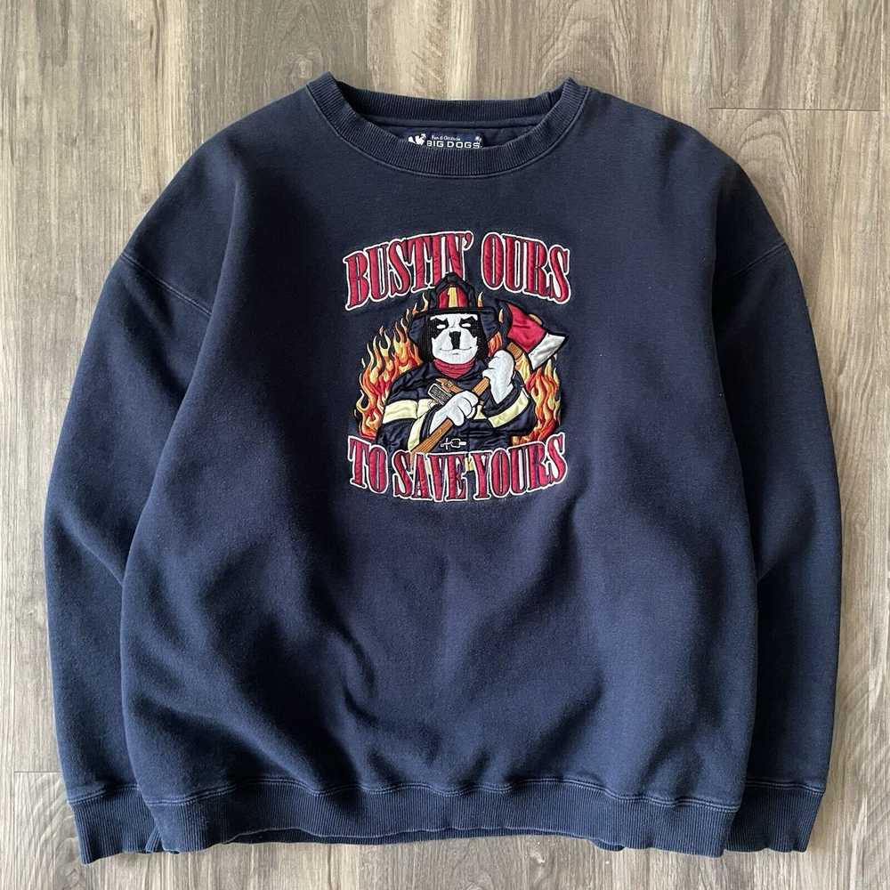 Big Dogs × Vintage Vintage Big Dogs Sweatshirt Me… - image 1