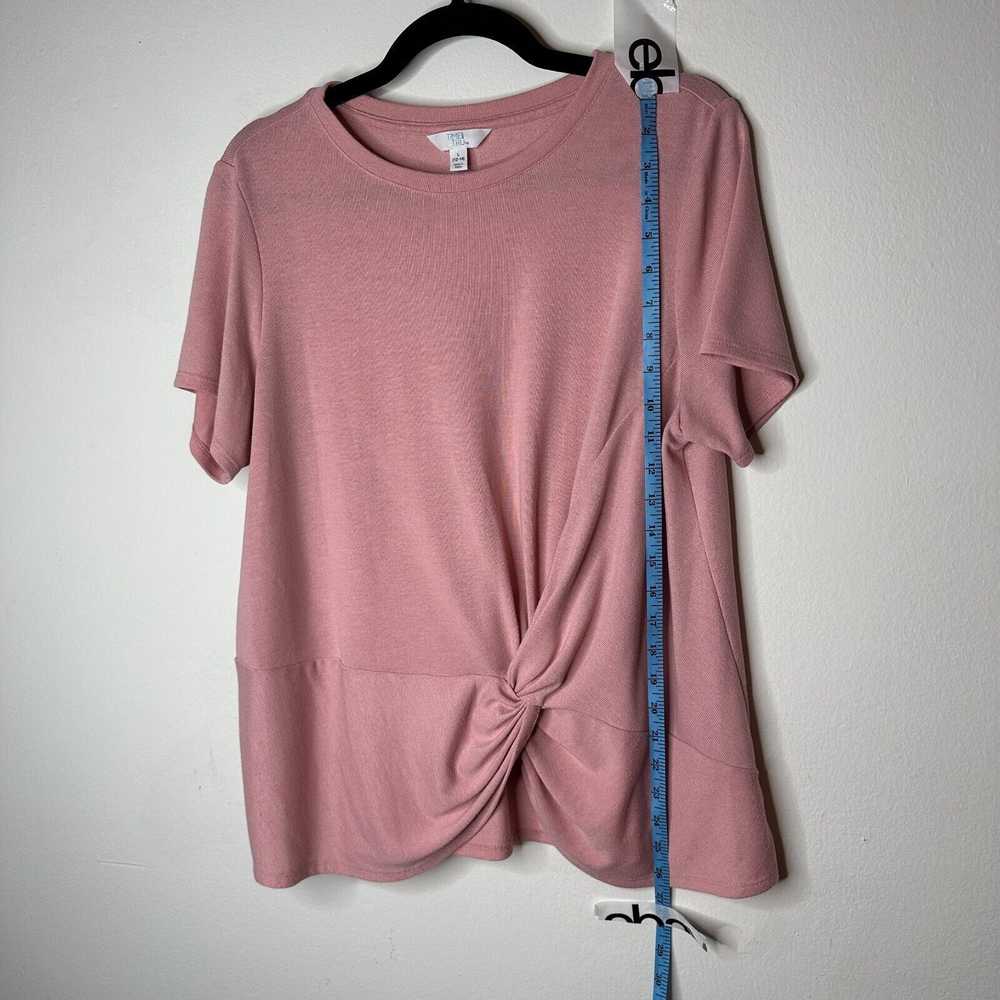 Other Time & Tru Pink Front-Twist Tie Round Neck … - image 10