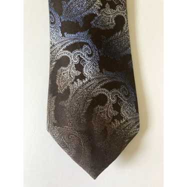 Arrow Arrow Men's Necktie Tie Silk Brown Silver B… - image 1